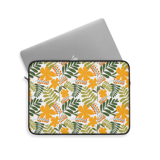 Laptop Sleeve | Golden Blooms | Cherrified Co. Design
