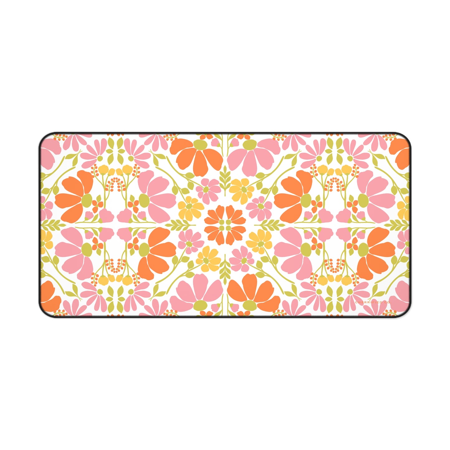 Desk Mat | Symmetrical Floral Pattern | Spring in Ottersberg | Cherrified Co. Design