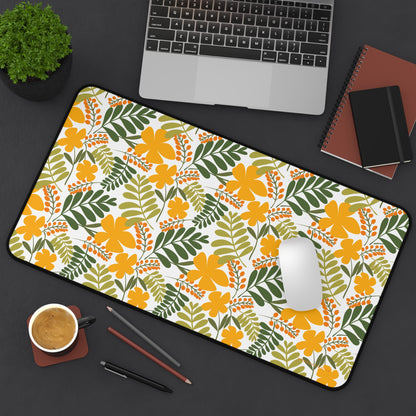 Desk Mat | Mousepad | Golden Blooms | Cherrified Co. Design