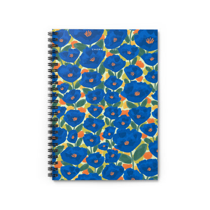 Spiral Notebook - Ruled Line | Sapphire Garden | Cherrified Co. Design