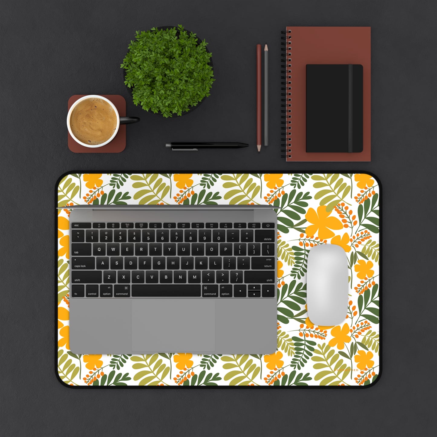 Desk Mat | Mousepad | Golden Blooms | Cherrified Co. Design