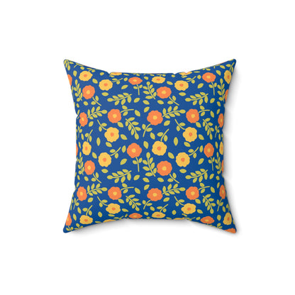 Spun Polyester Square Pillow | Bright Blooms | Cherrified Co. Design