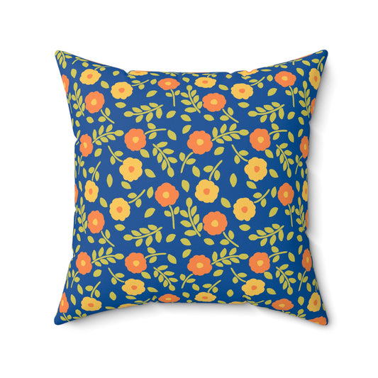 Spun Polyester Square Pillow | Bright Blooms | Cherrified Co. Design