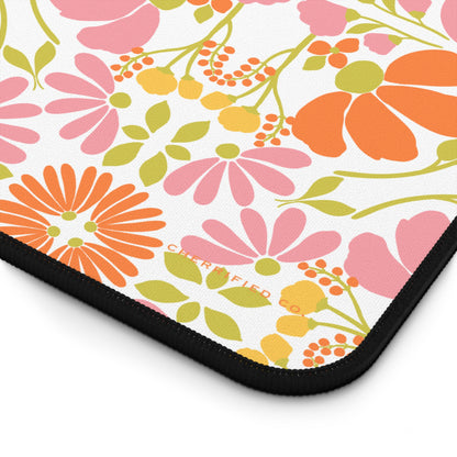 Desk Mat | Symmetrical Floral Pattern | Spring in Ottersberg | Cherrified Co. Design