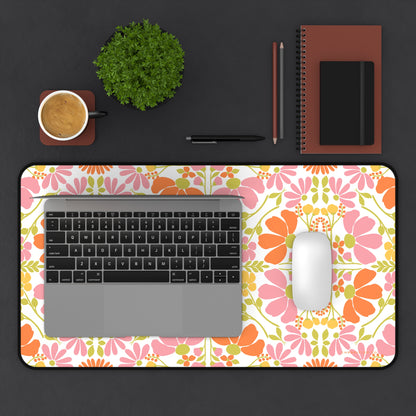 Desk Mat | Symmetrical Floral Pattern | Spring in Ottersberg | Cherrified Co. Design