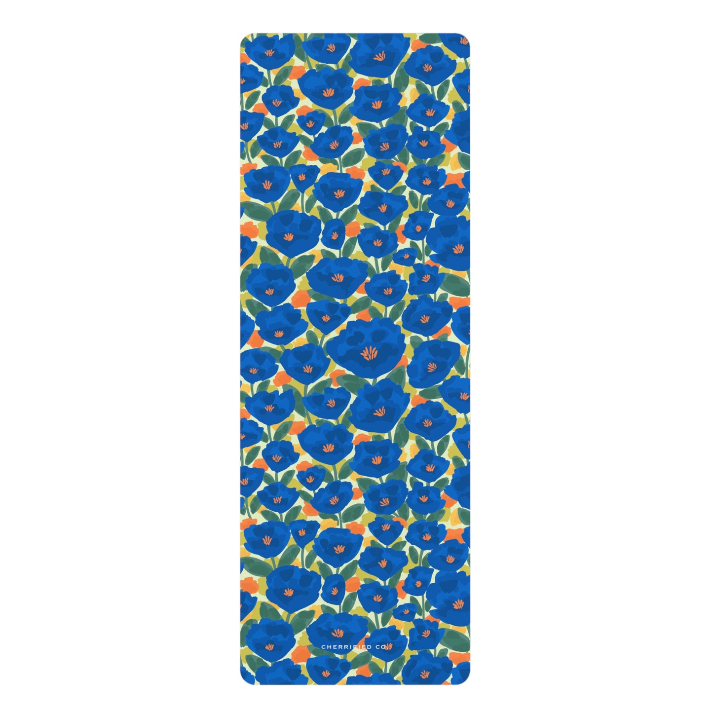 Rubber Yoga Mat | Sapphire Garden | Cherrified Co. Design