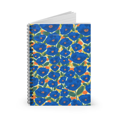 Spiral Notebook - Ruled Line | Sapphire Garden | Cherrified Co. Design