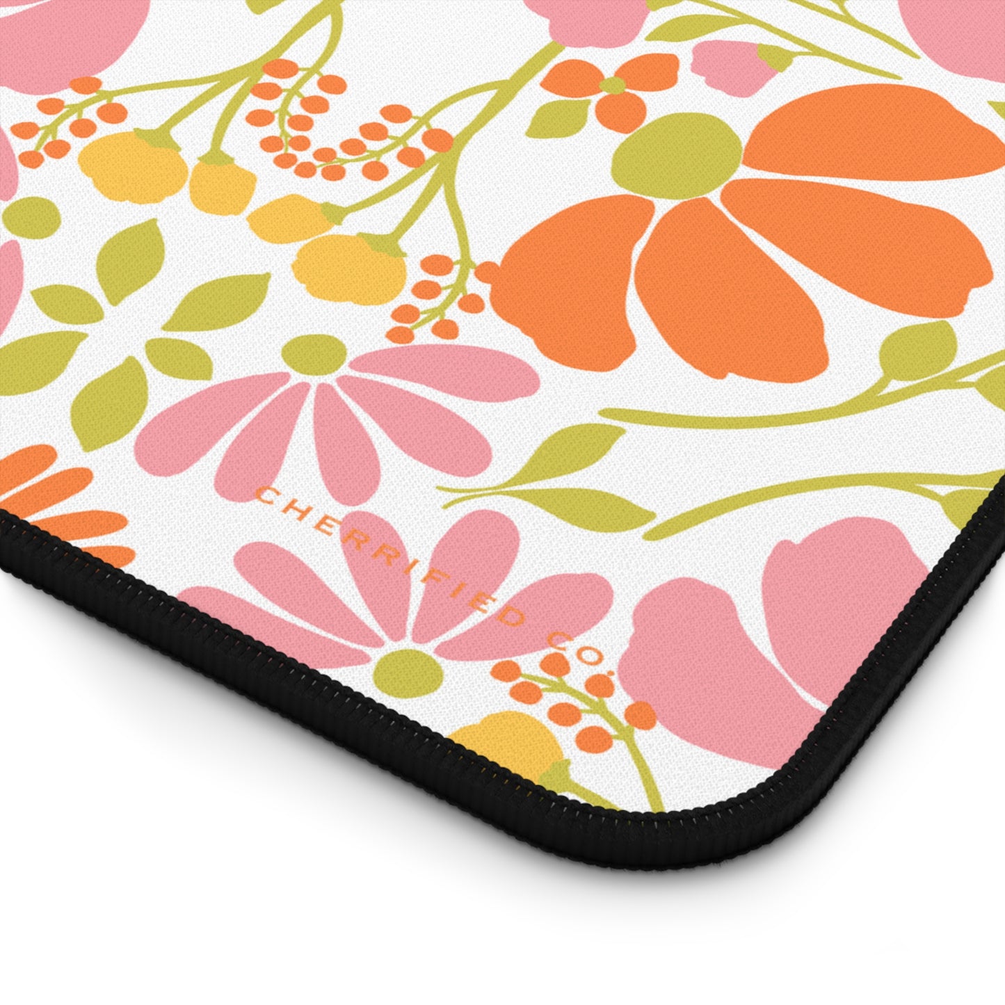 Desk Mat | Symmetrical Floral Pattern | Spring in Ottersberg | Cherrified Co. Design