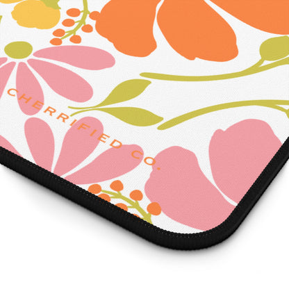 Desk Mat | Symmetrical Floral Pattern | Spring in Ottersberg | Cherrified Co. Design