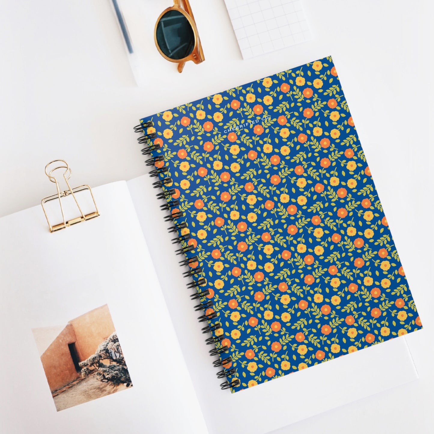 Spiral Notebook - Ruled Line | Bright Blooms | Cherrified Co. Design