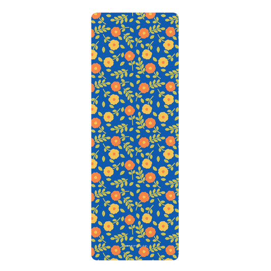 Rubber Yoga Mat | Bright Blooms | Cherrified Co. Design