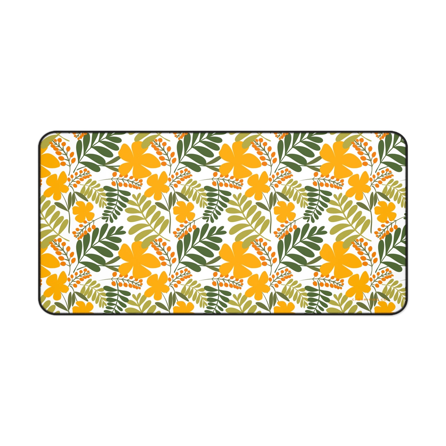 Desk Mat | Mousepad | Golden Blooms | Cherrified Co. Design