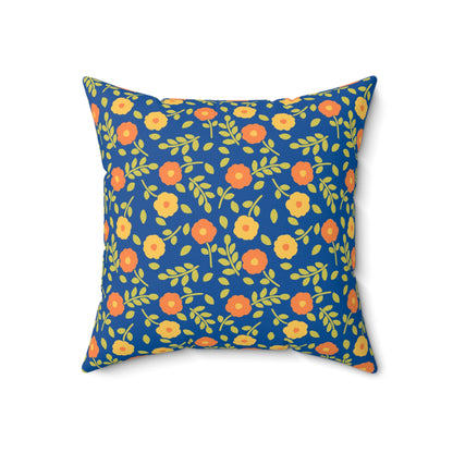 Spun Polyester Square Pillow | Bright Blooms | Cherrified Co. Design