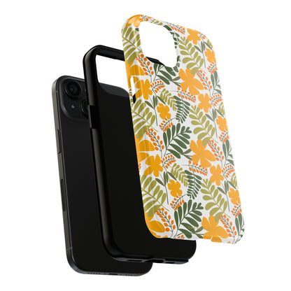 Tough Iphone 15 Case | Golden Blooms | Cherrified Co. Design