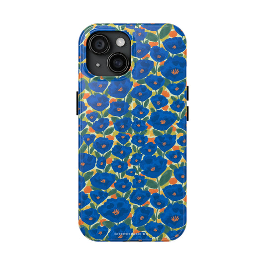 Tough Iphone 15 Case | Sapphire Garden | Cherrified Co. Design