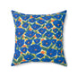 Spun Polyester Square Pillow | Sapphire Garden | Cherrified Co.