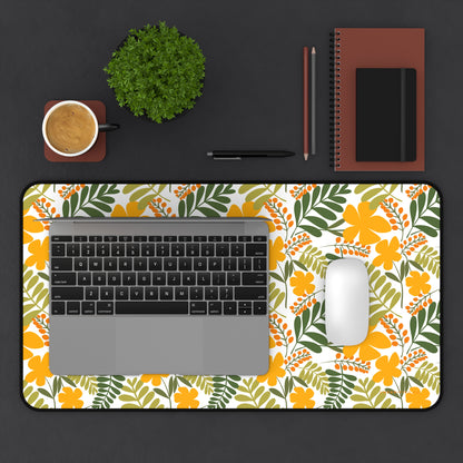 Desk Mat | Mousepad | Golden Blooms | Cherrified Co. Design