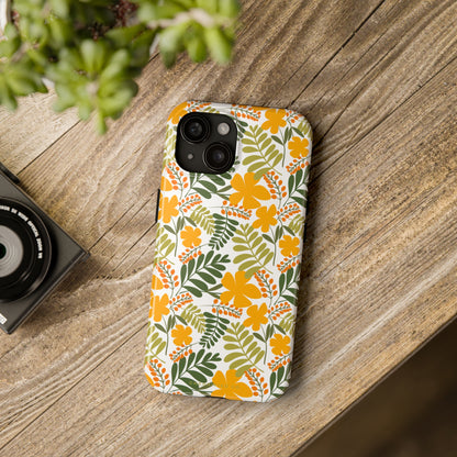 Tough Iphone 15 Case | Golden Blooms | Cherrified Co. Design