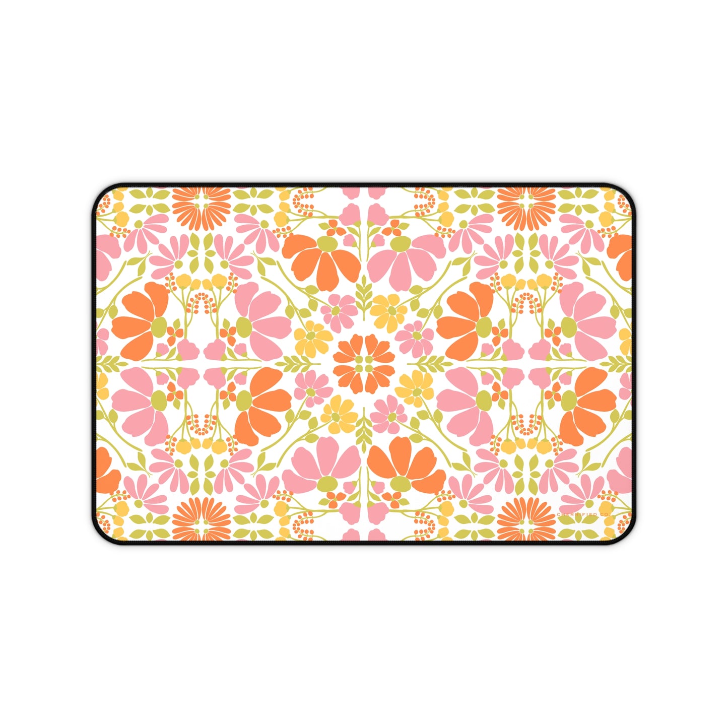 Desk Mat | Symmetrical Floral Pattern | Spring in Ottersberg | Cherrified Co. Design